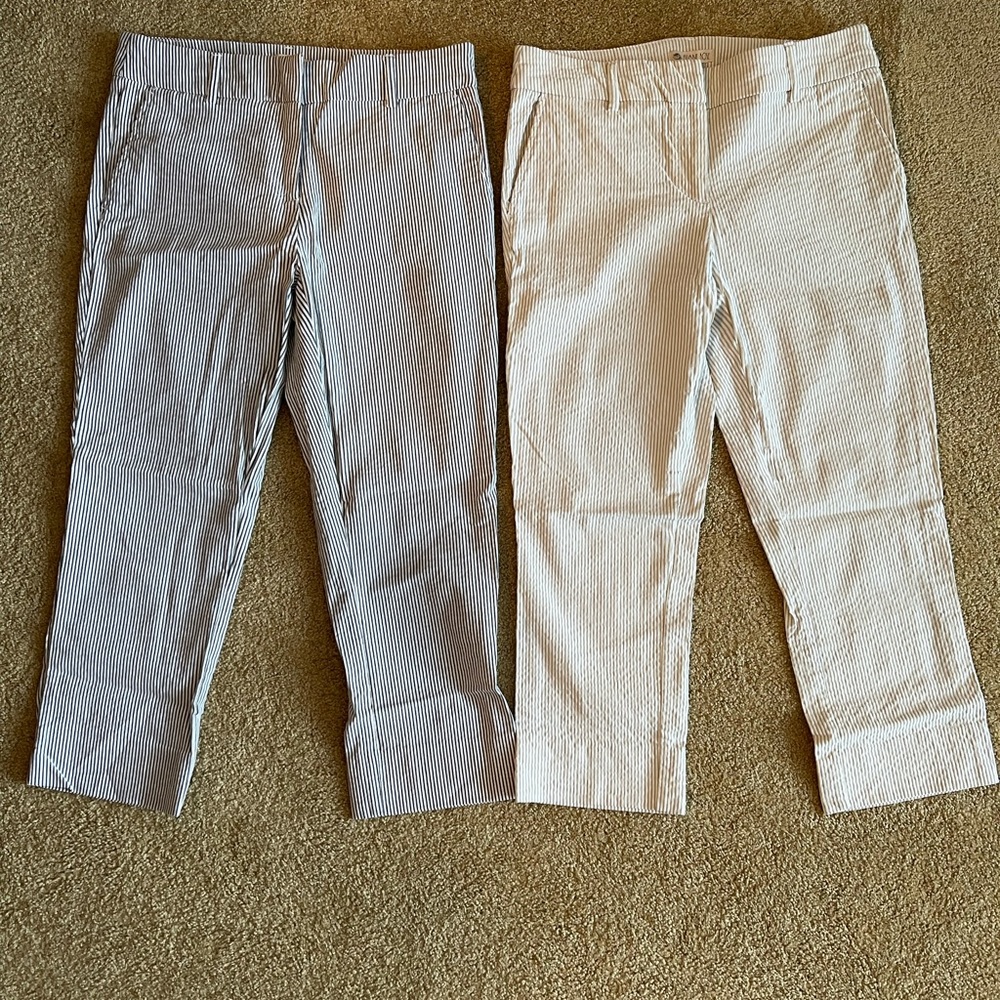 Seer Sucker crop pants size 8